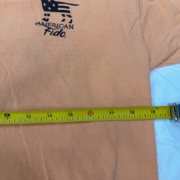 American Fido Beach Weenie Dachshund Graphic T Shirt Peach Size M  Cotton - Picture 9 of 10